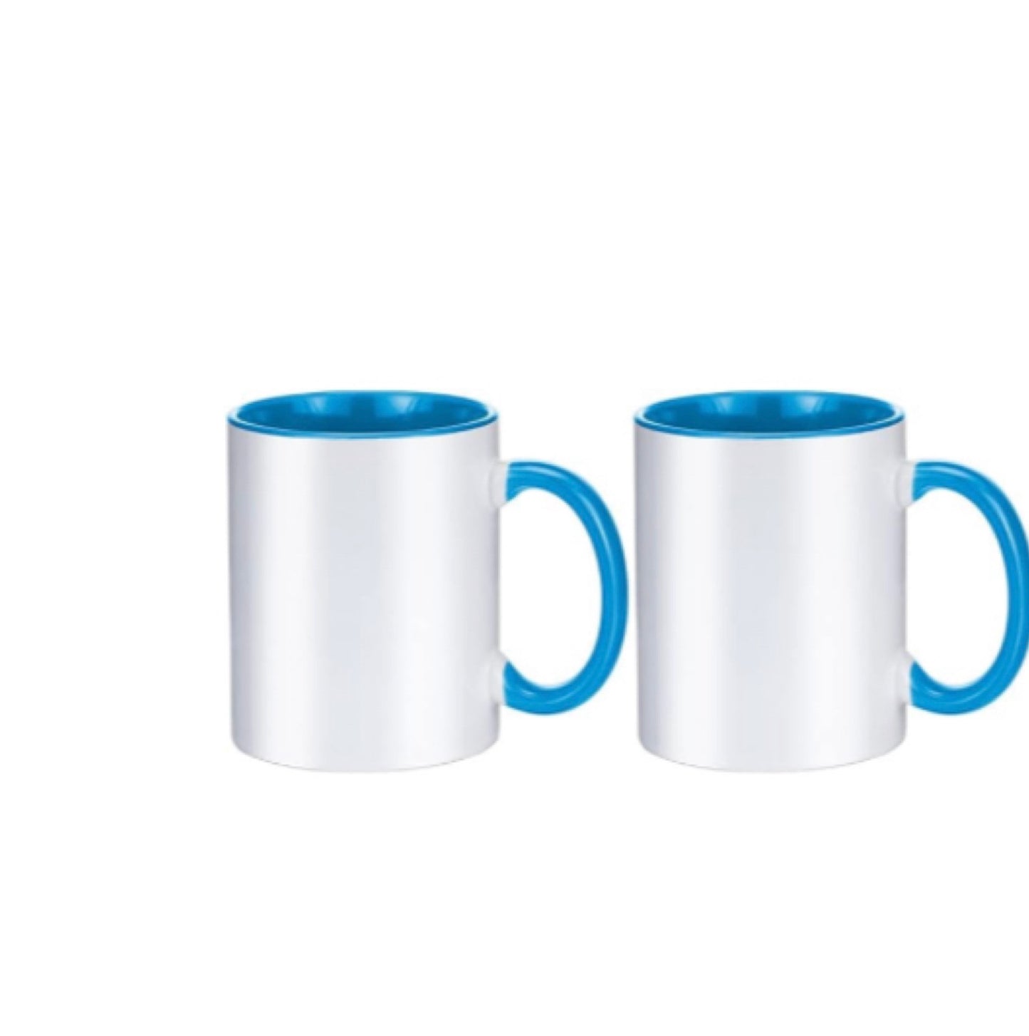 Blue and white mug